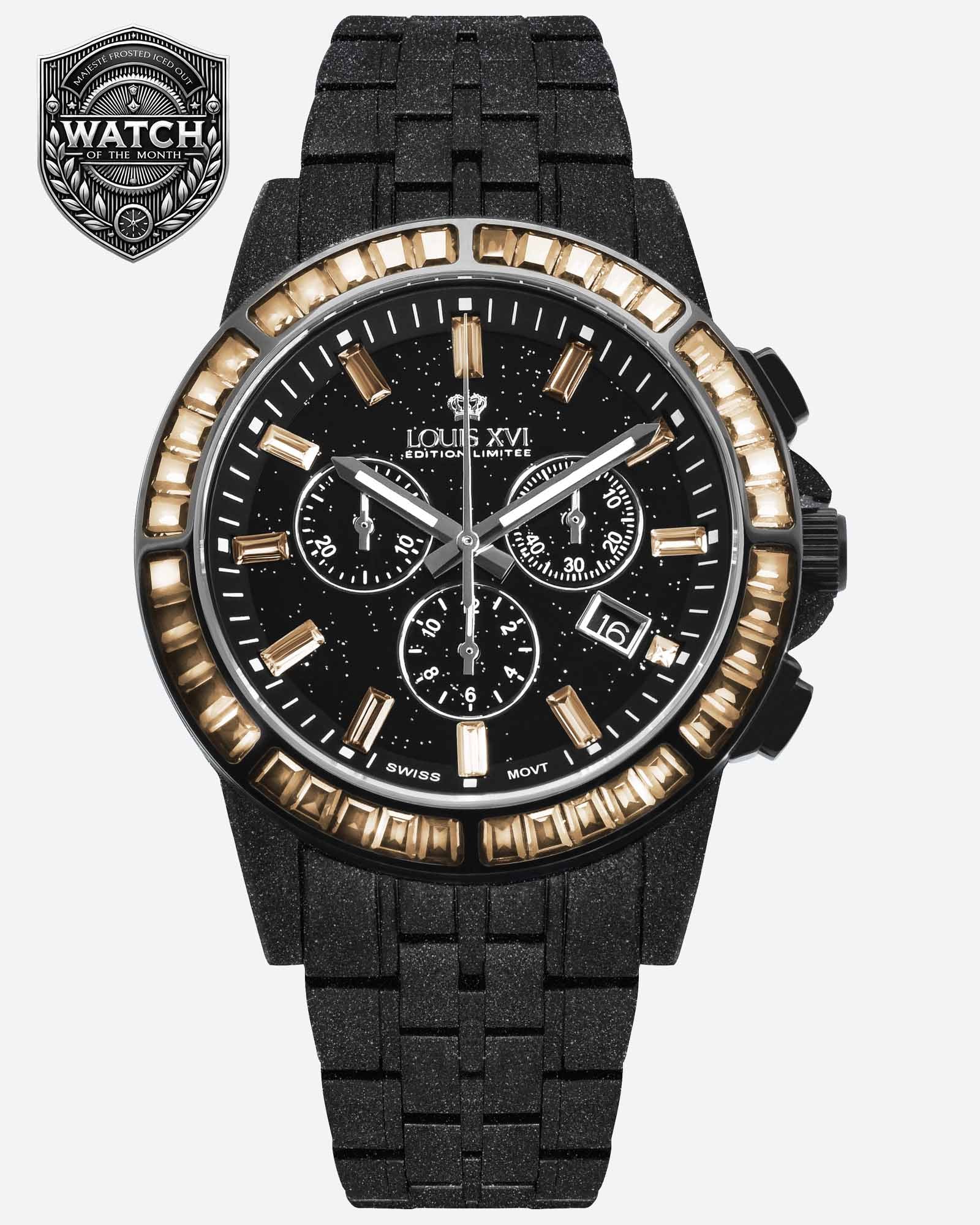 Majesté Frosted Iced Out 1183 Desert Gold - 43mm-LOUIS XVI