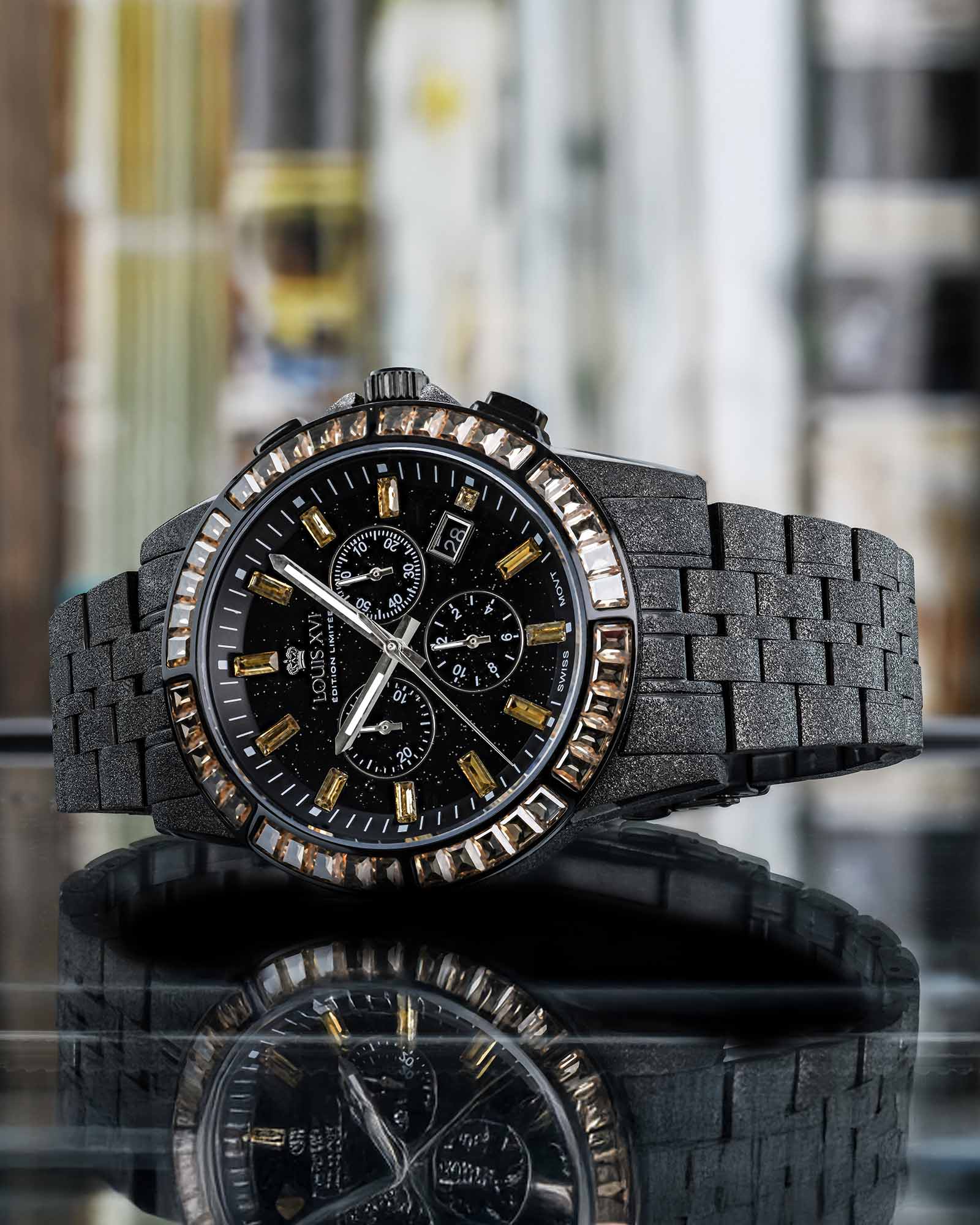 Majesté Frosted Iced Out 1183 Desert Gold - 43mm-LOUIS XVI