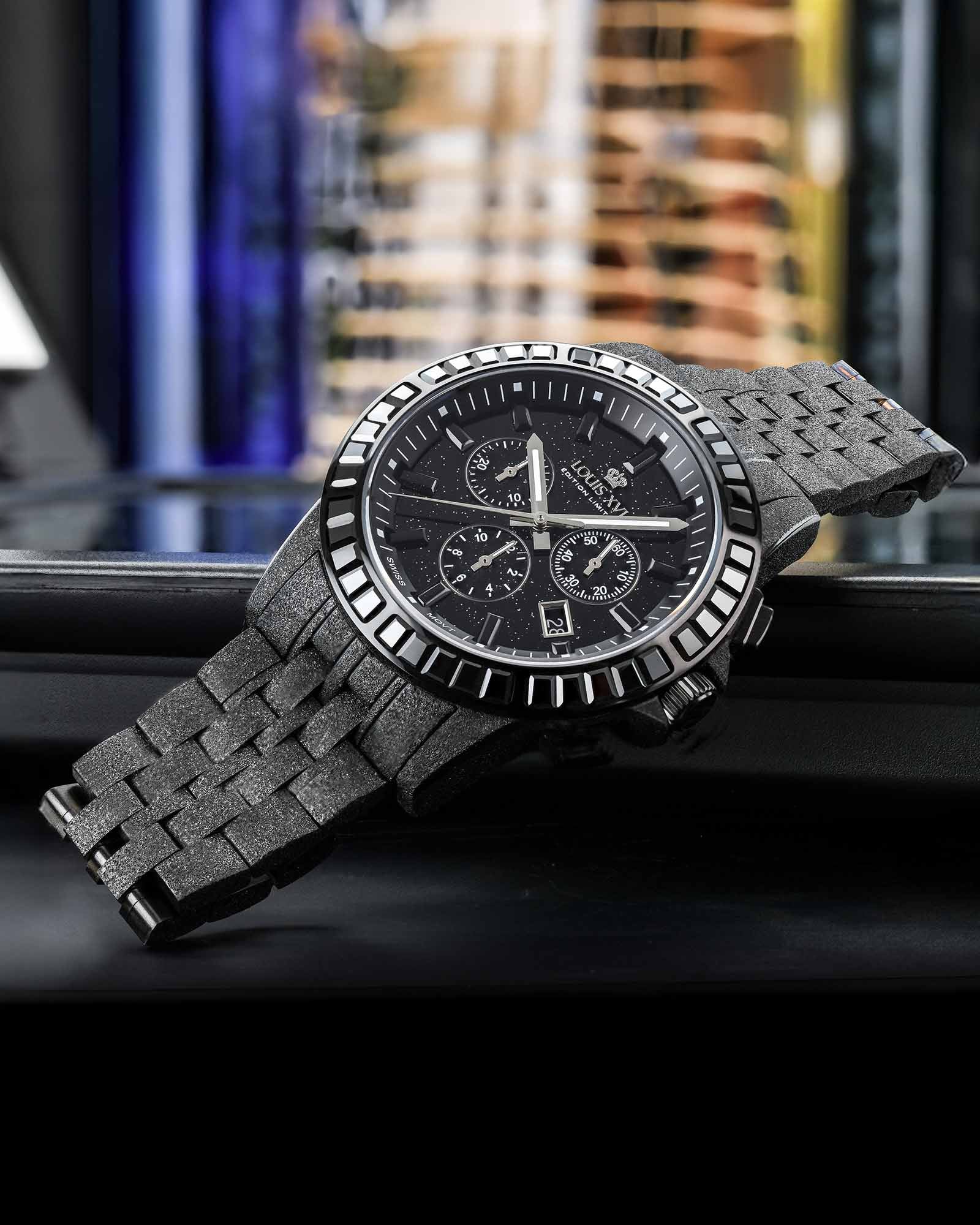 Majesté Frosted Iced Out 1184 Caviar Black - 43mm-LOUIS XVI
