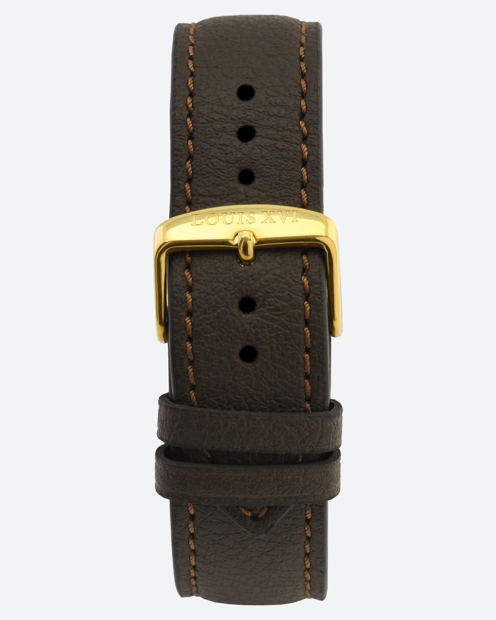 Armband Apfelleder - Braun/Gold-LOUIS XVI