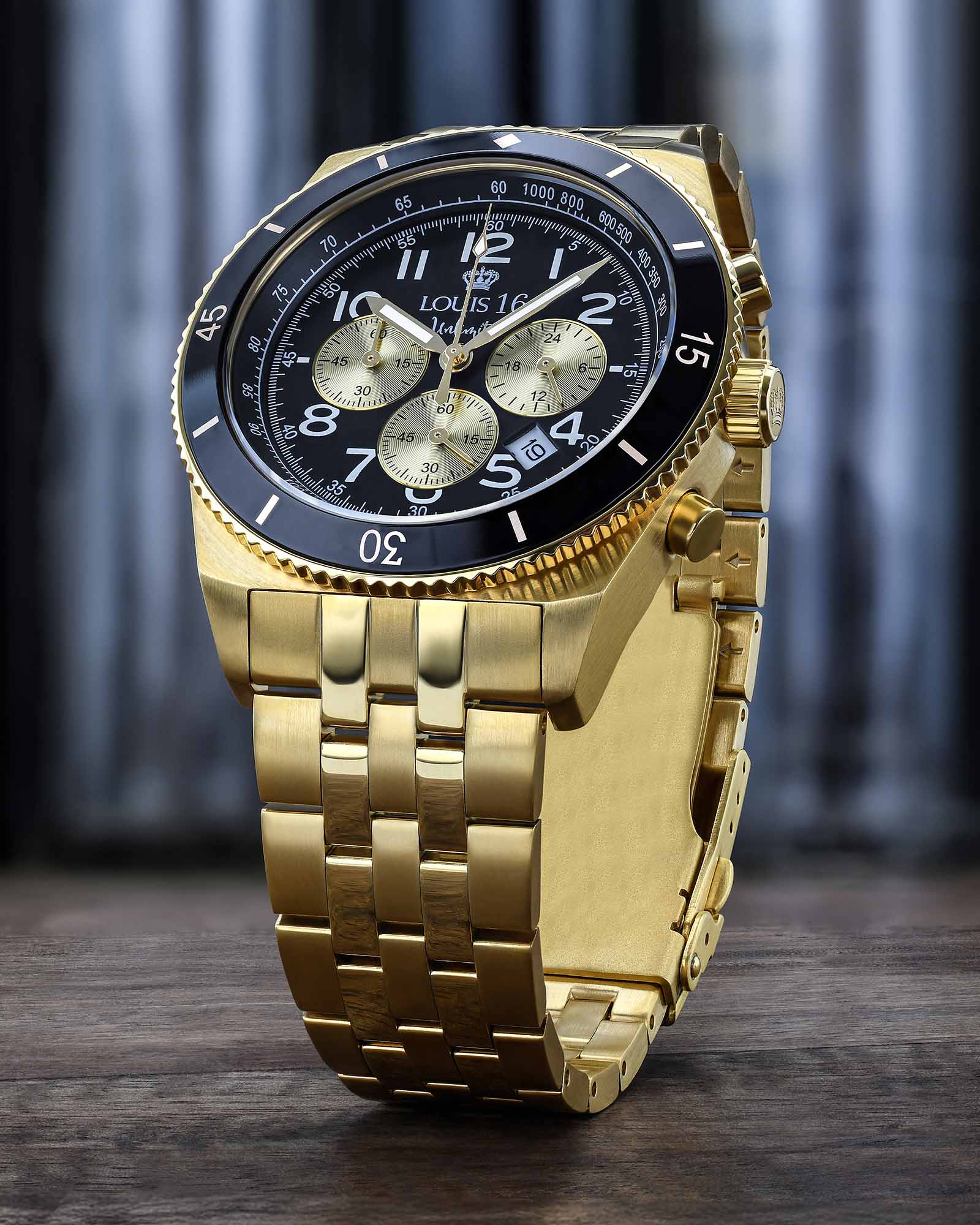 Destrier 3200 Chronograph Gold-LOUIS XVI