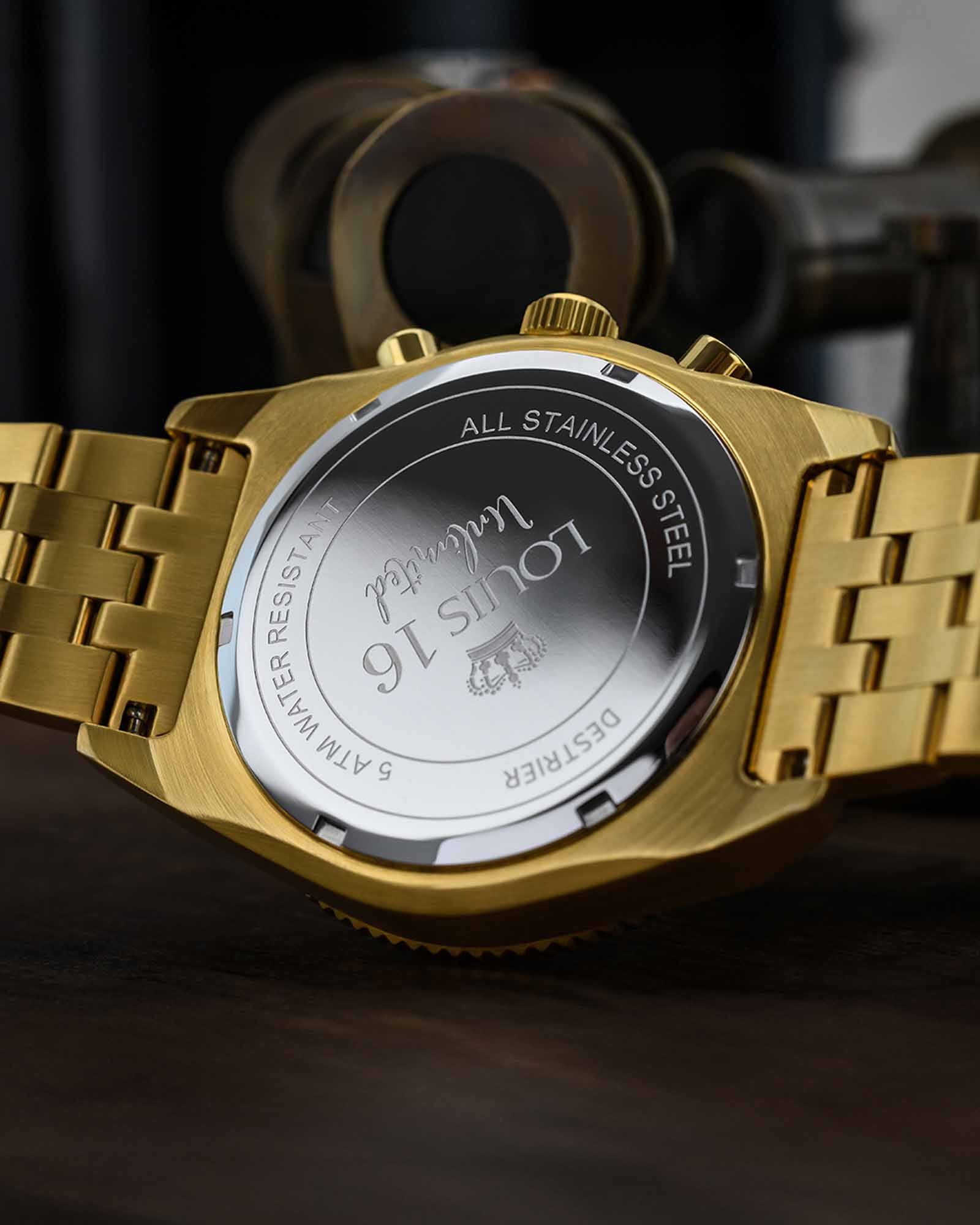 Destrier 3200 Chronograph Gold-LOUIS XVI