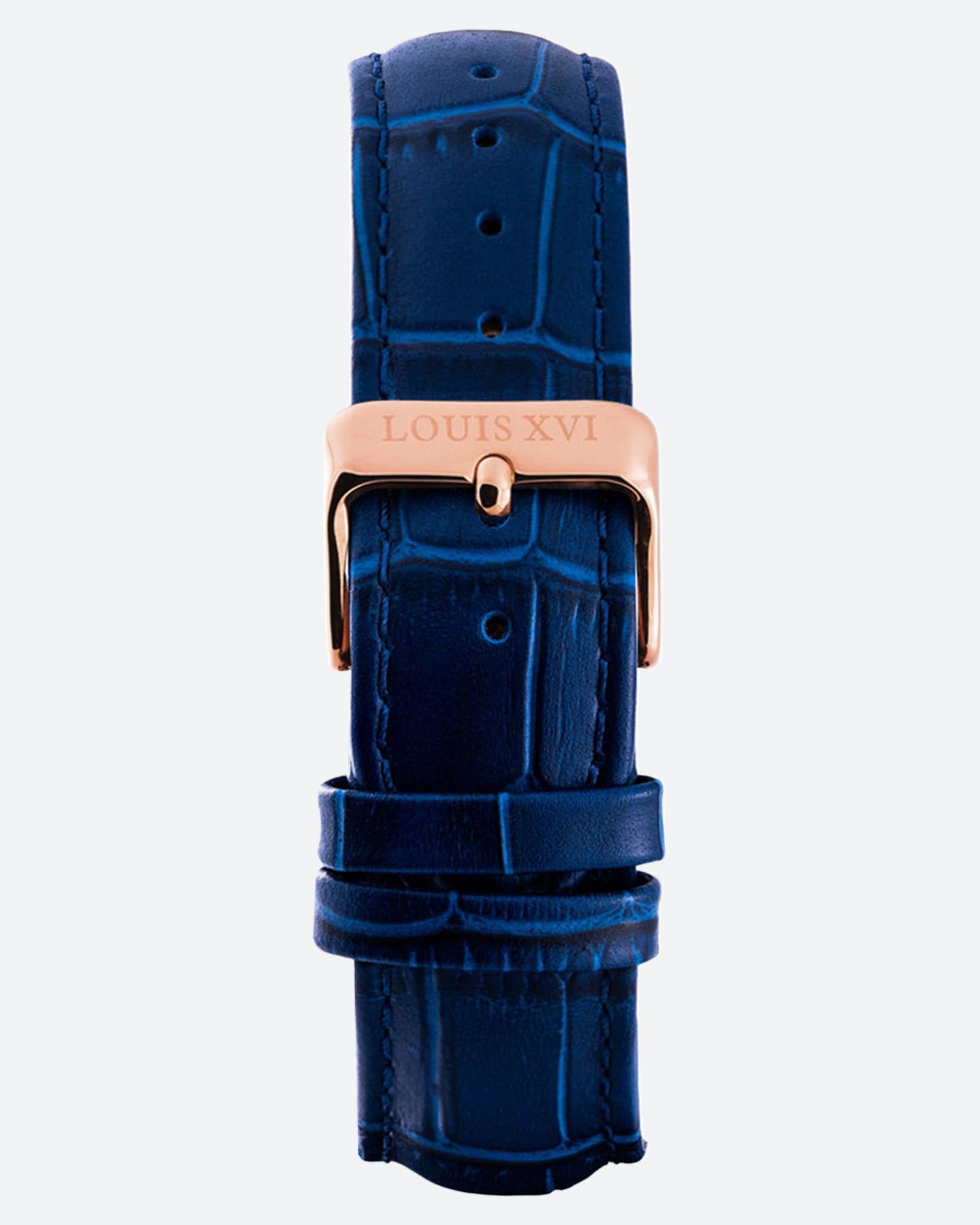 Lederband - Blau/Rotgold-LOUIS XVI