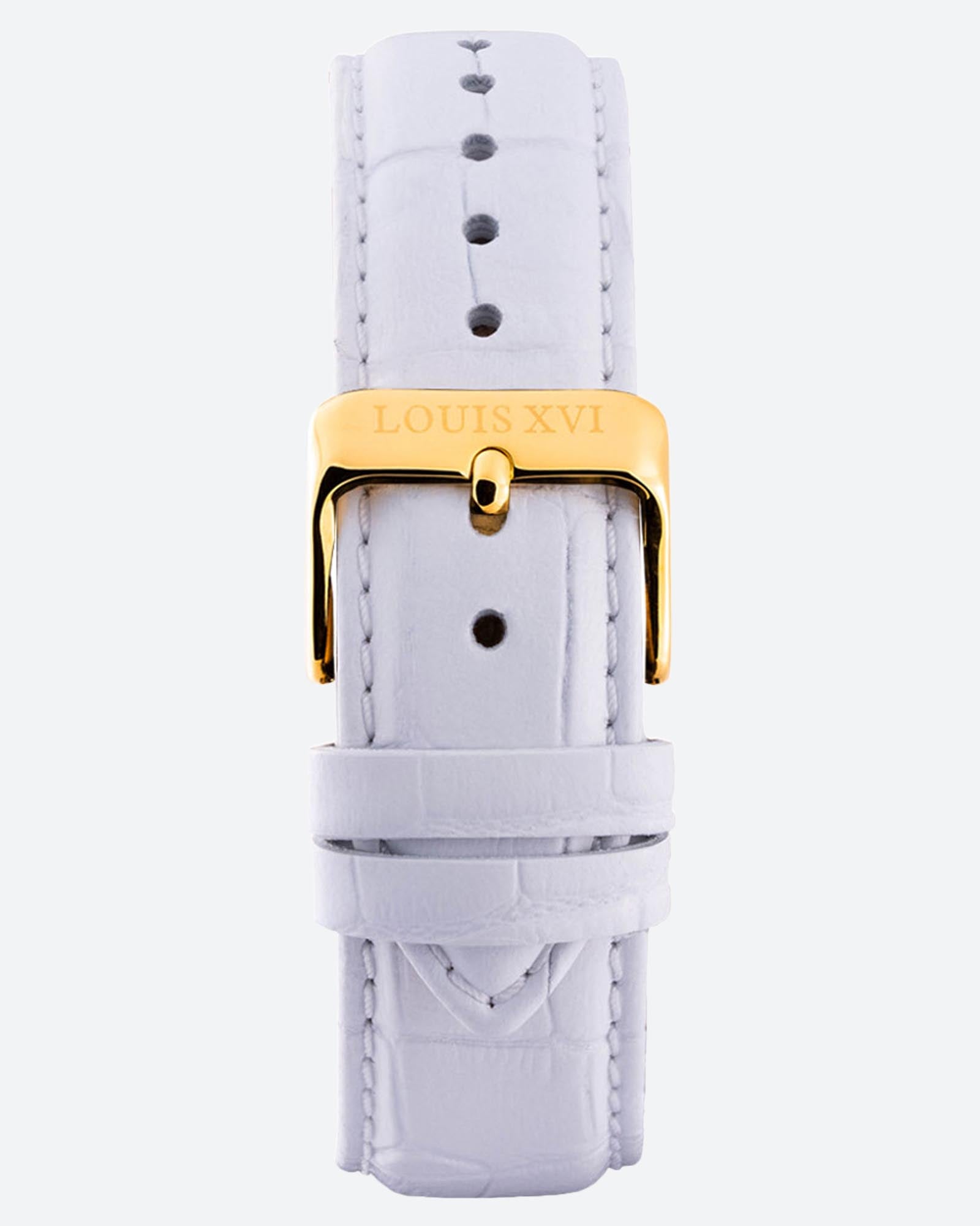 Lederband - Weiss/Gold-LOUIS XVI