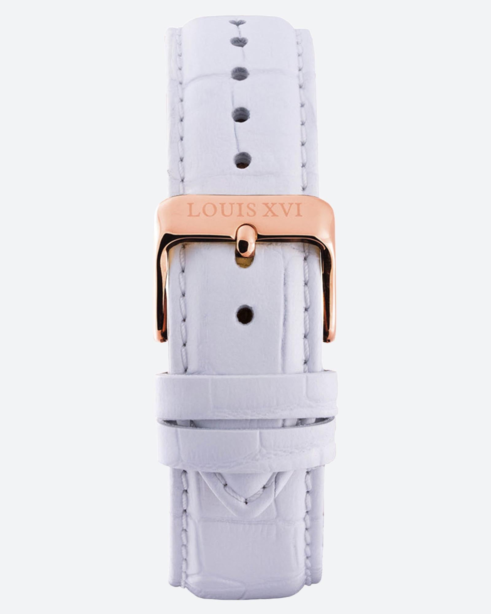 Lederband - Weiss/Rotgold-LOUIS XVI