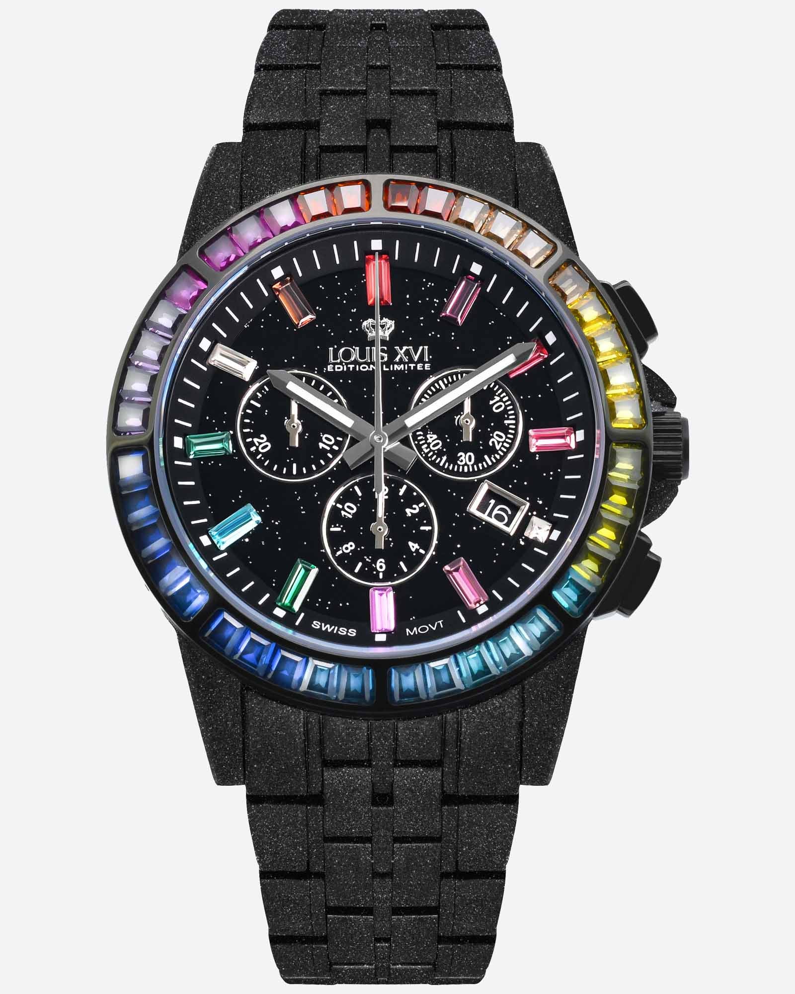Majesté Frosted Iced Out 1129 Rainbow - 43mm-LOUIS XVI