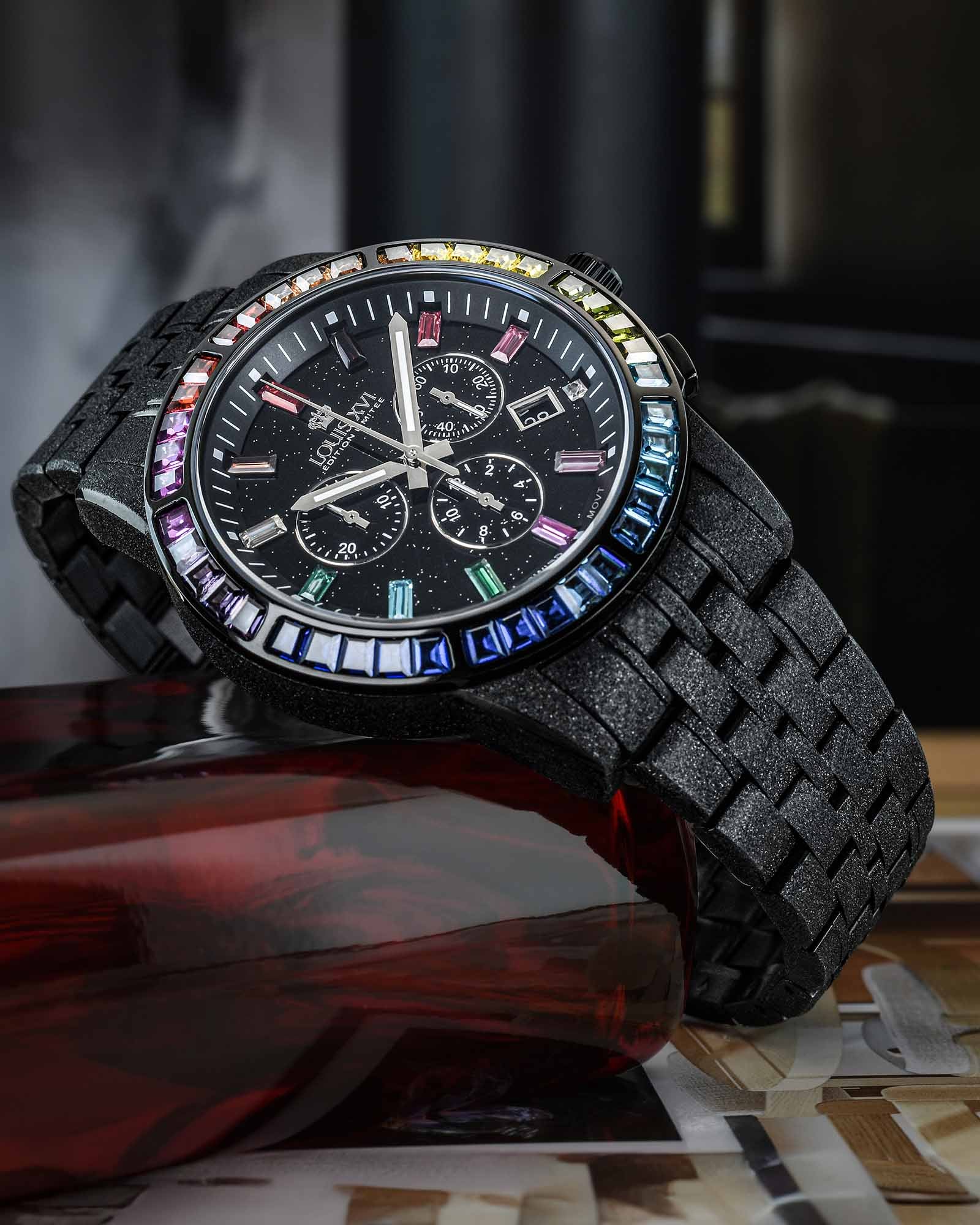 Majesté Frosted Iced Out 1129 Rainbow - 43mm-LOUIS XVI