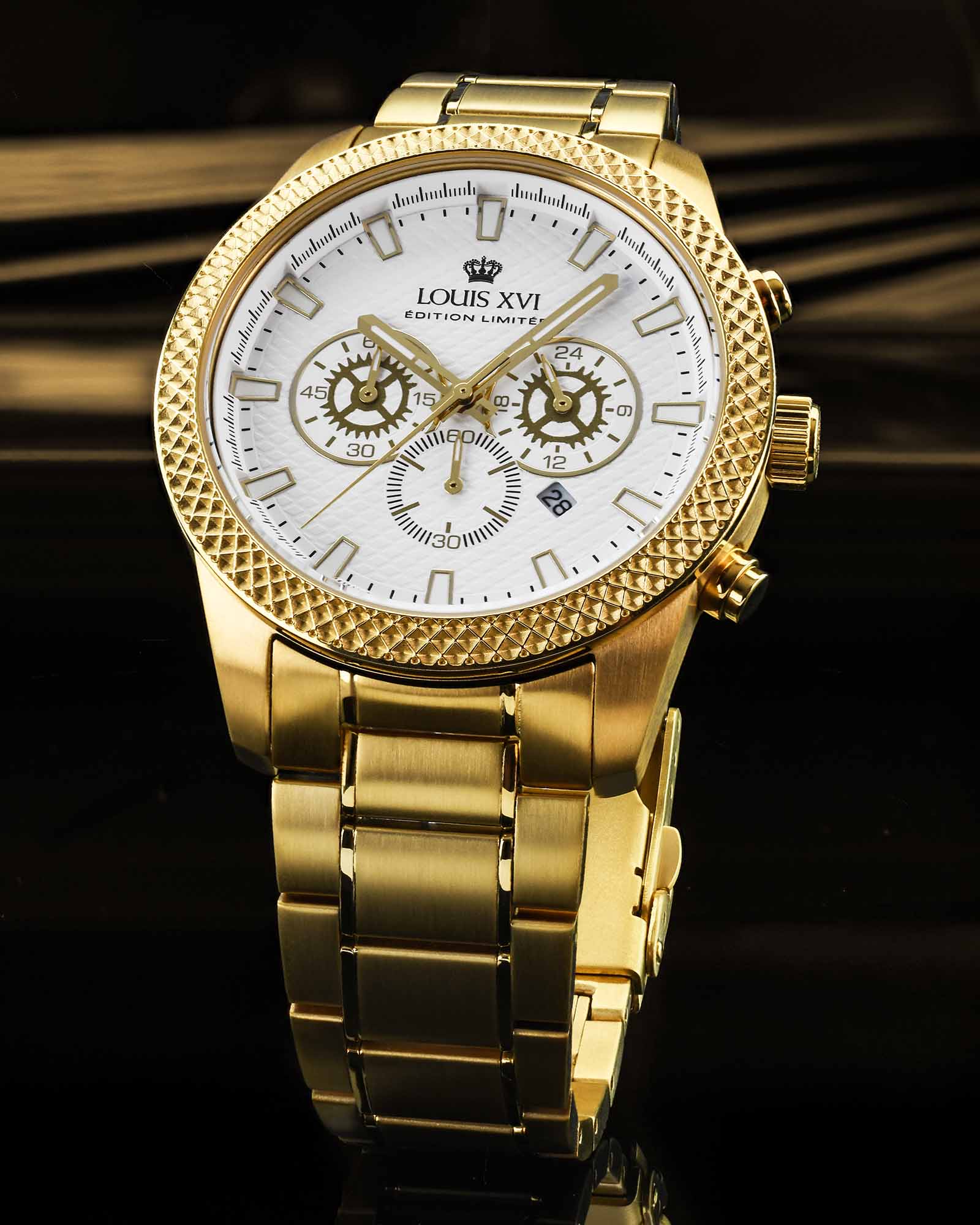 Mirage 3301 Chronograph Gold Weiss