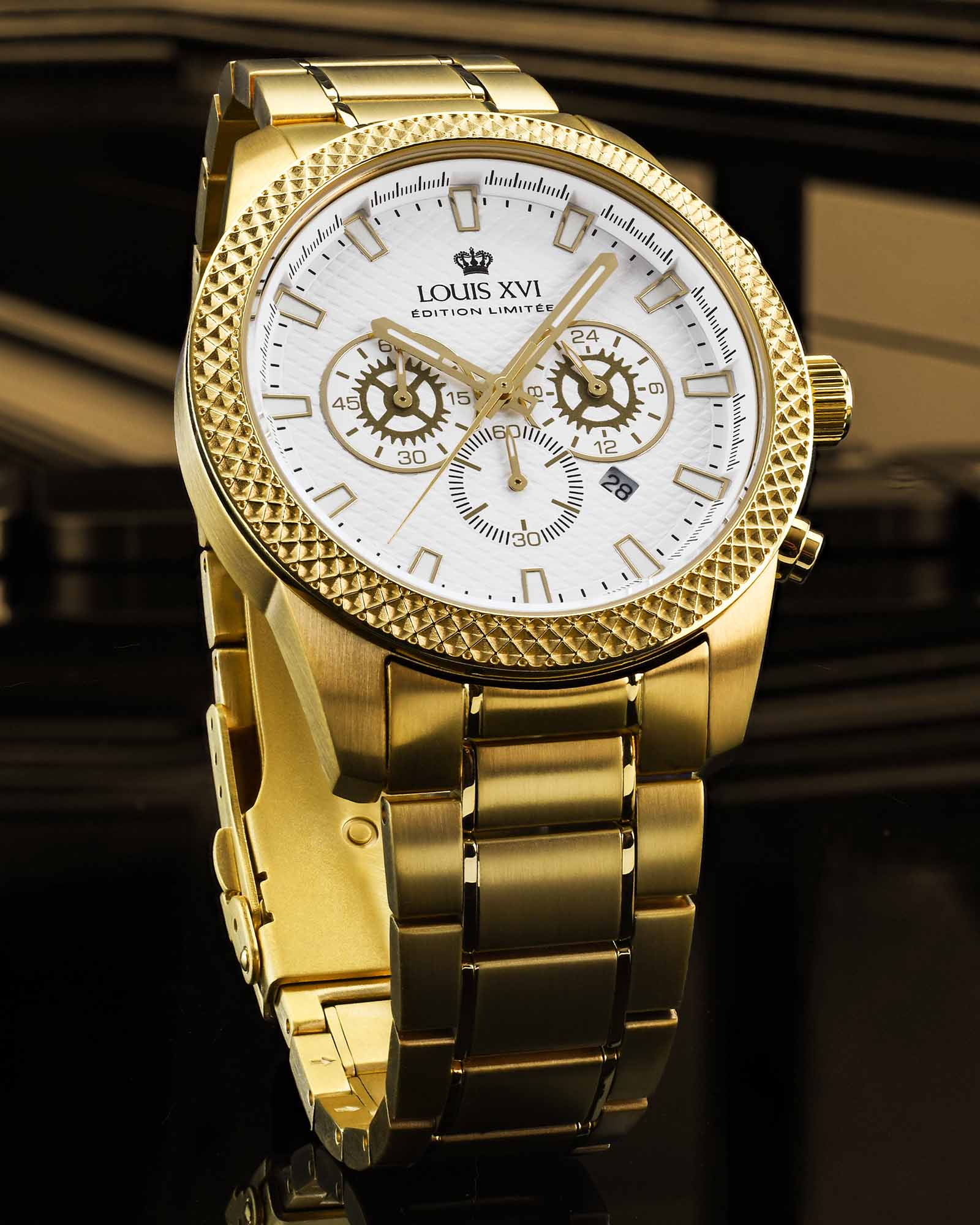 Mirage 3301 Chronograph Gold Weiss