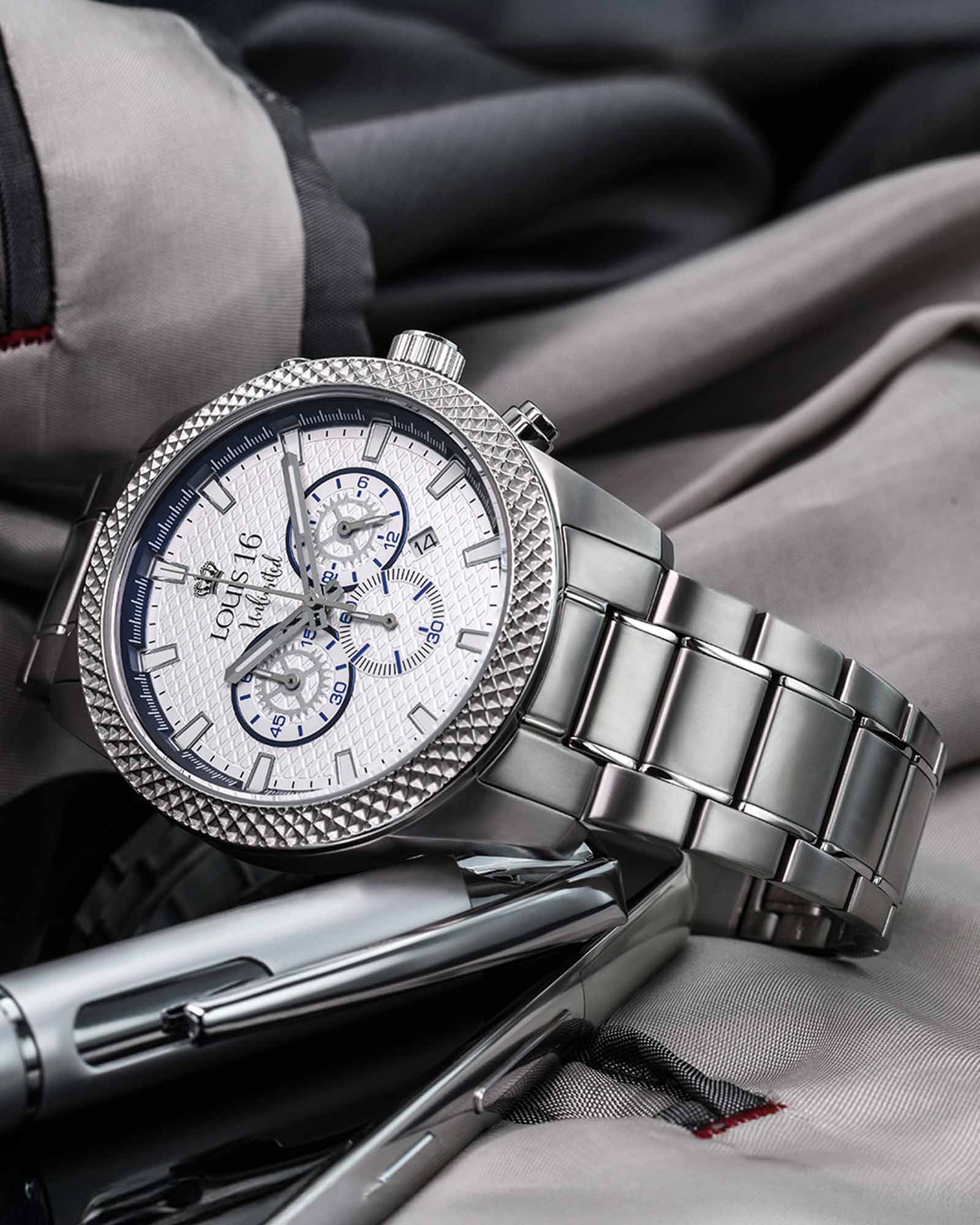 Mirage 3320 Chronograph Silber-LOUIS XVI