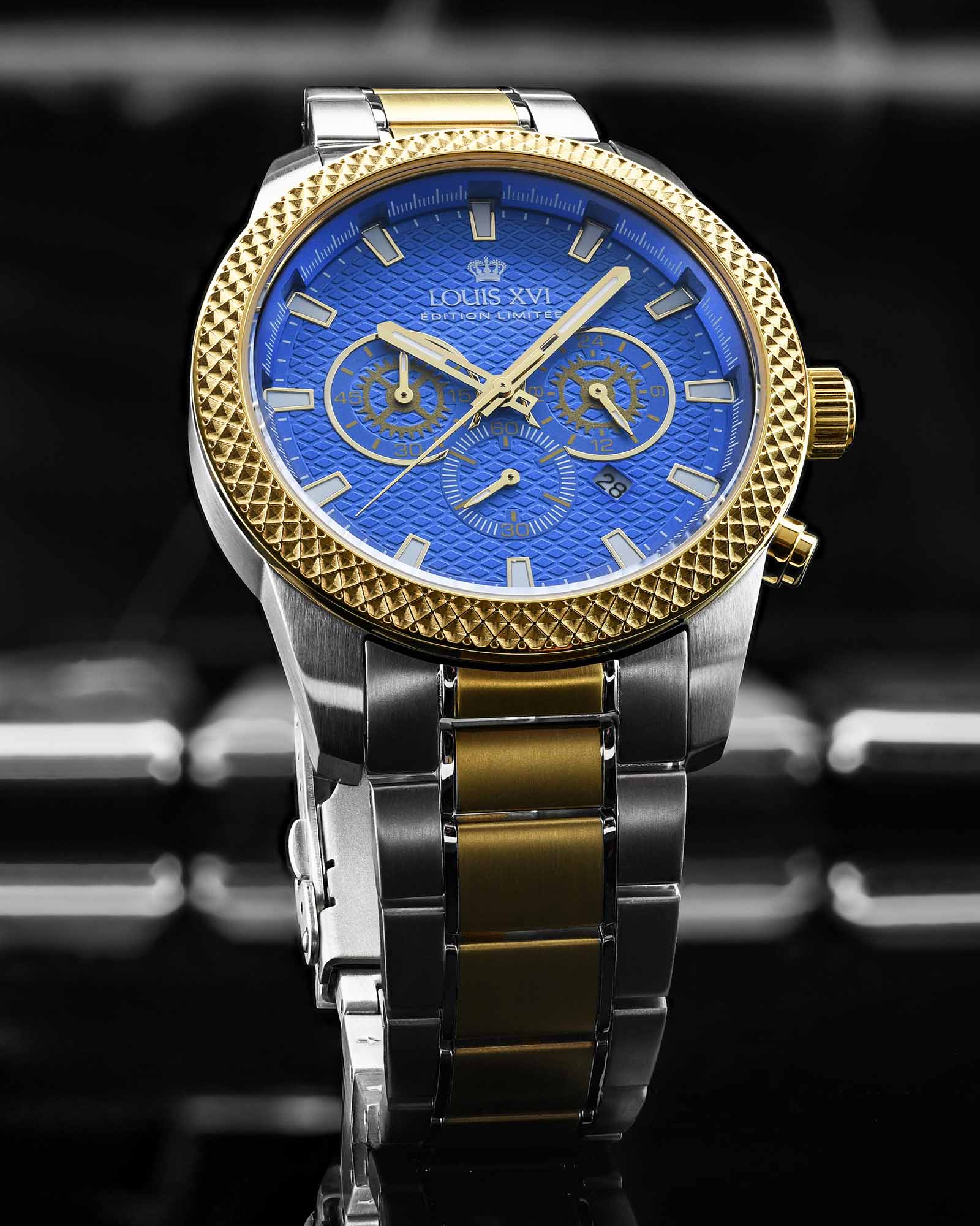 Mirage 3341 Chronograph Bicolor Blau