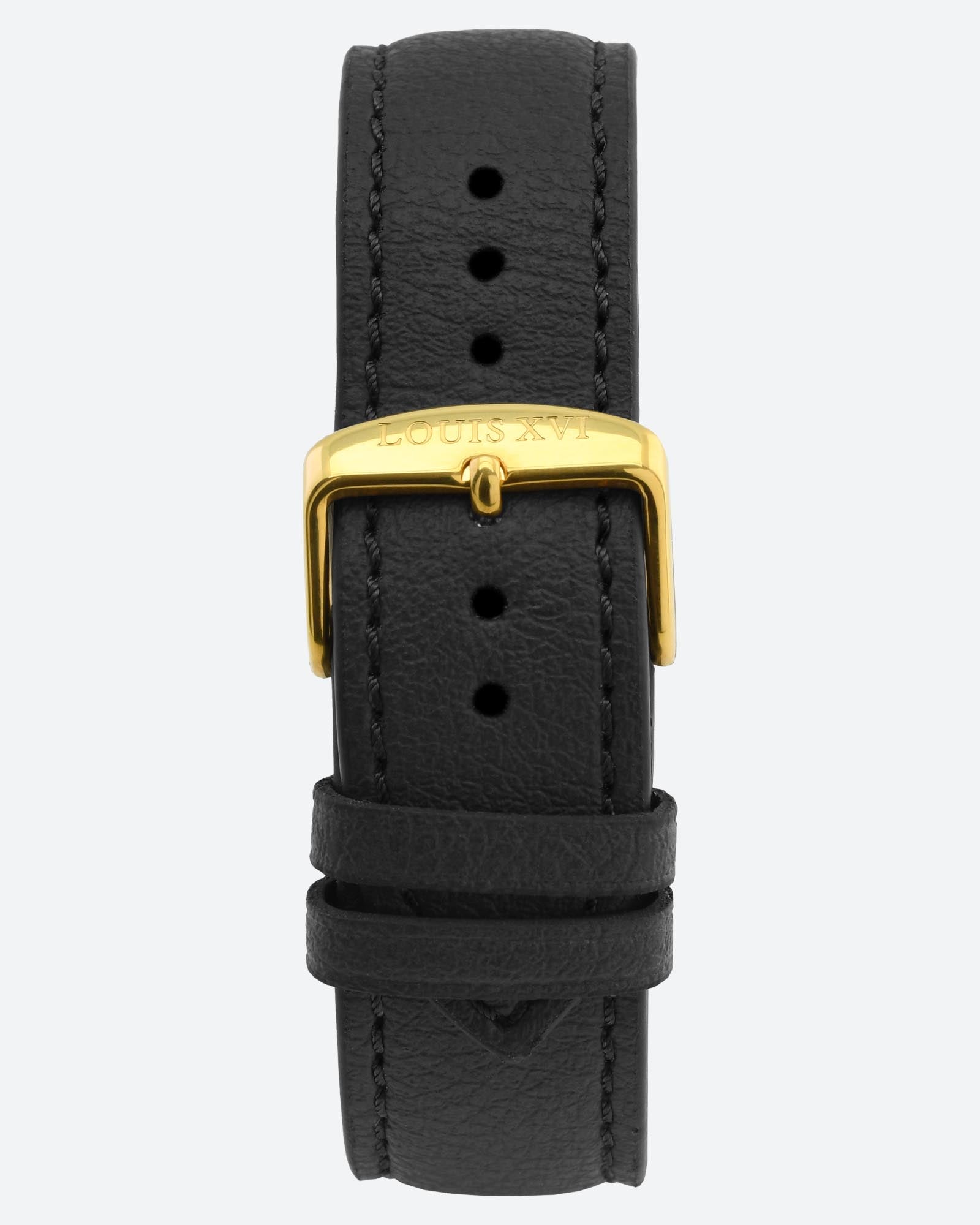 Armband Apfelleder - Schwarz/Gold-LOUIS XVI