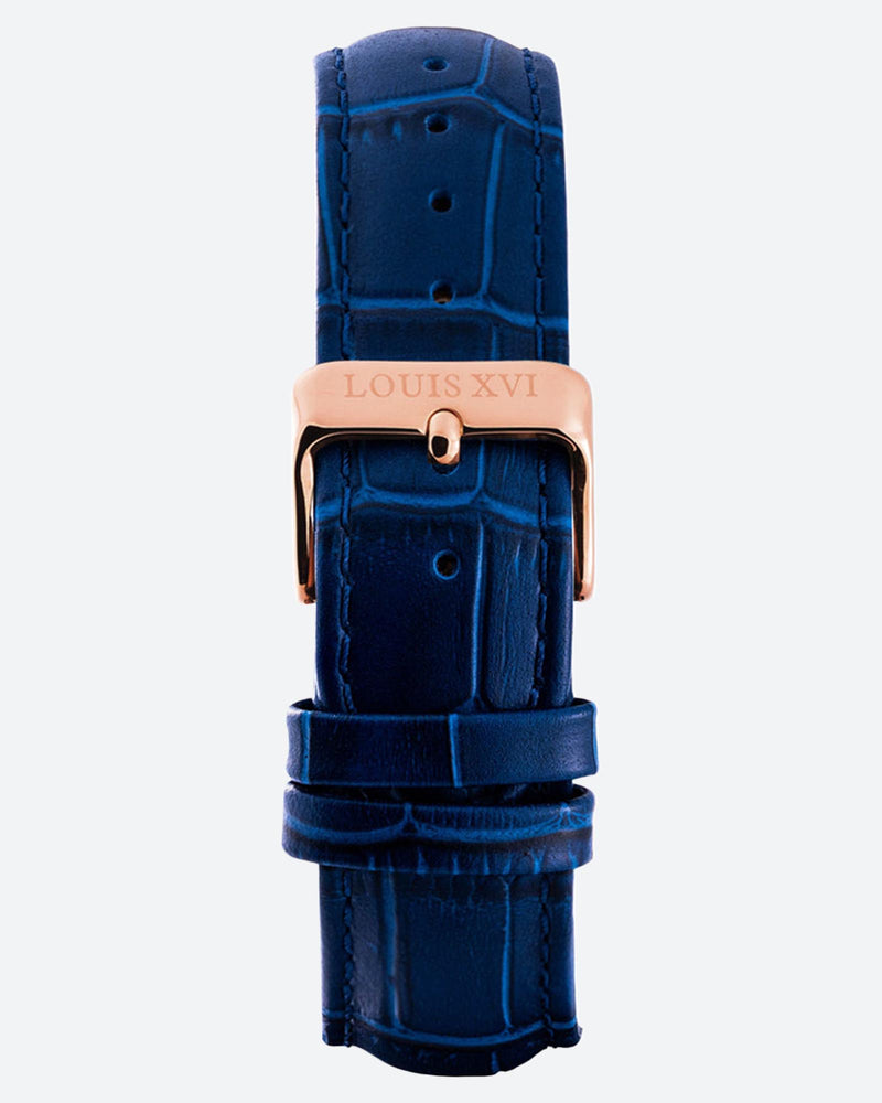 Cinturino in pelle - Blu/Oro rosso
