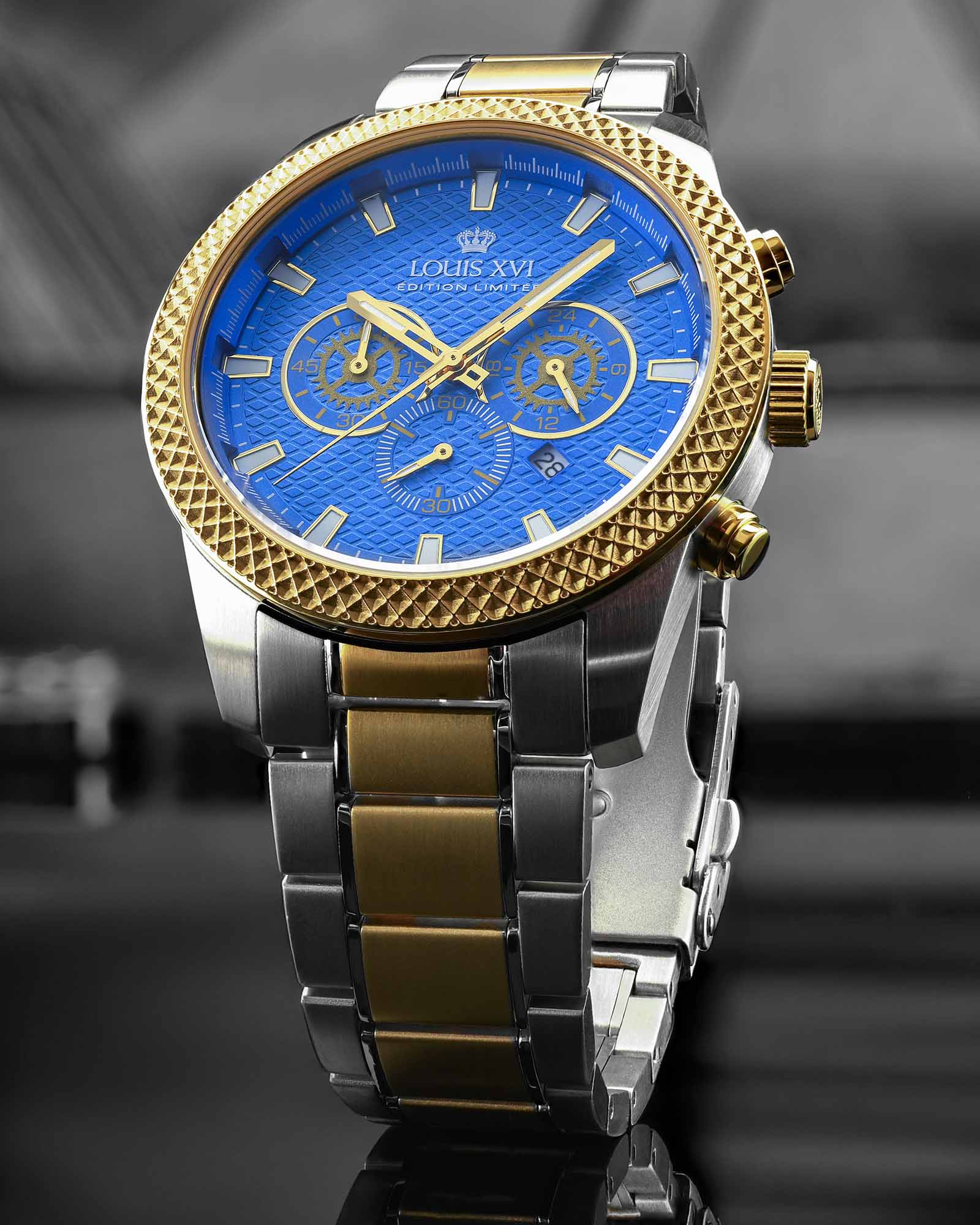 Mirage 3341 Chronograph Bicolor Blau