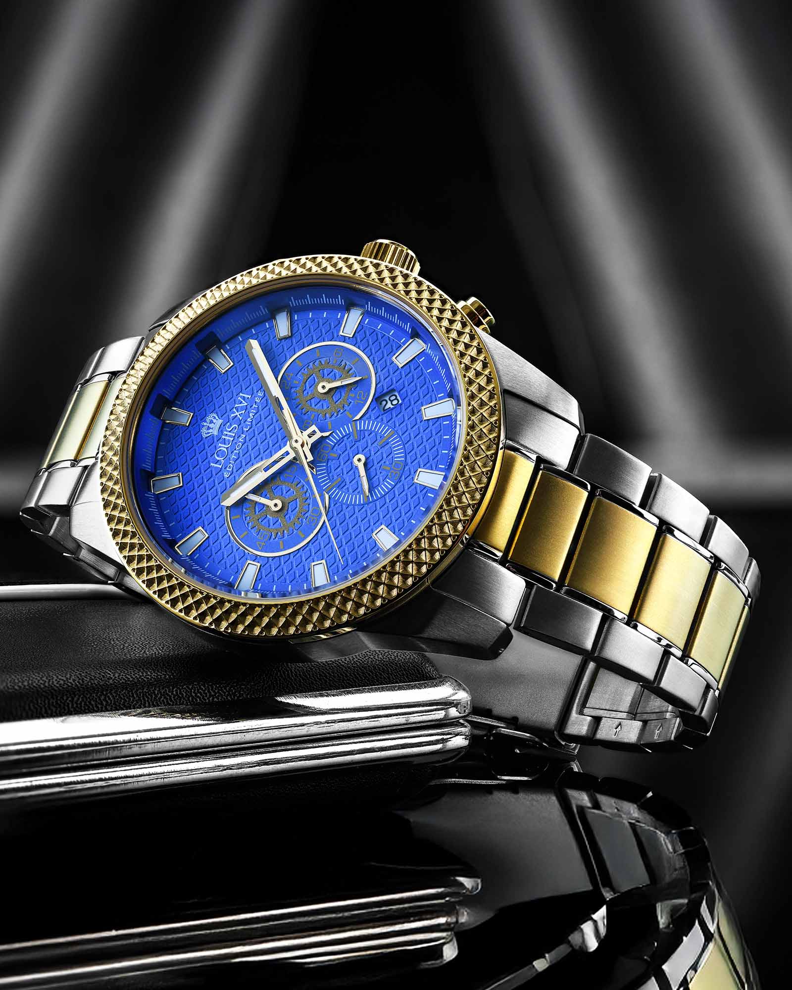 Mirage 3341 Chronograph Bicolor Blau